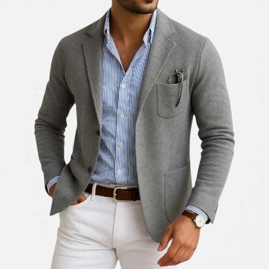 Herre strikket blazer med casual fit