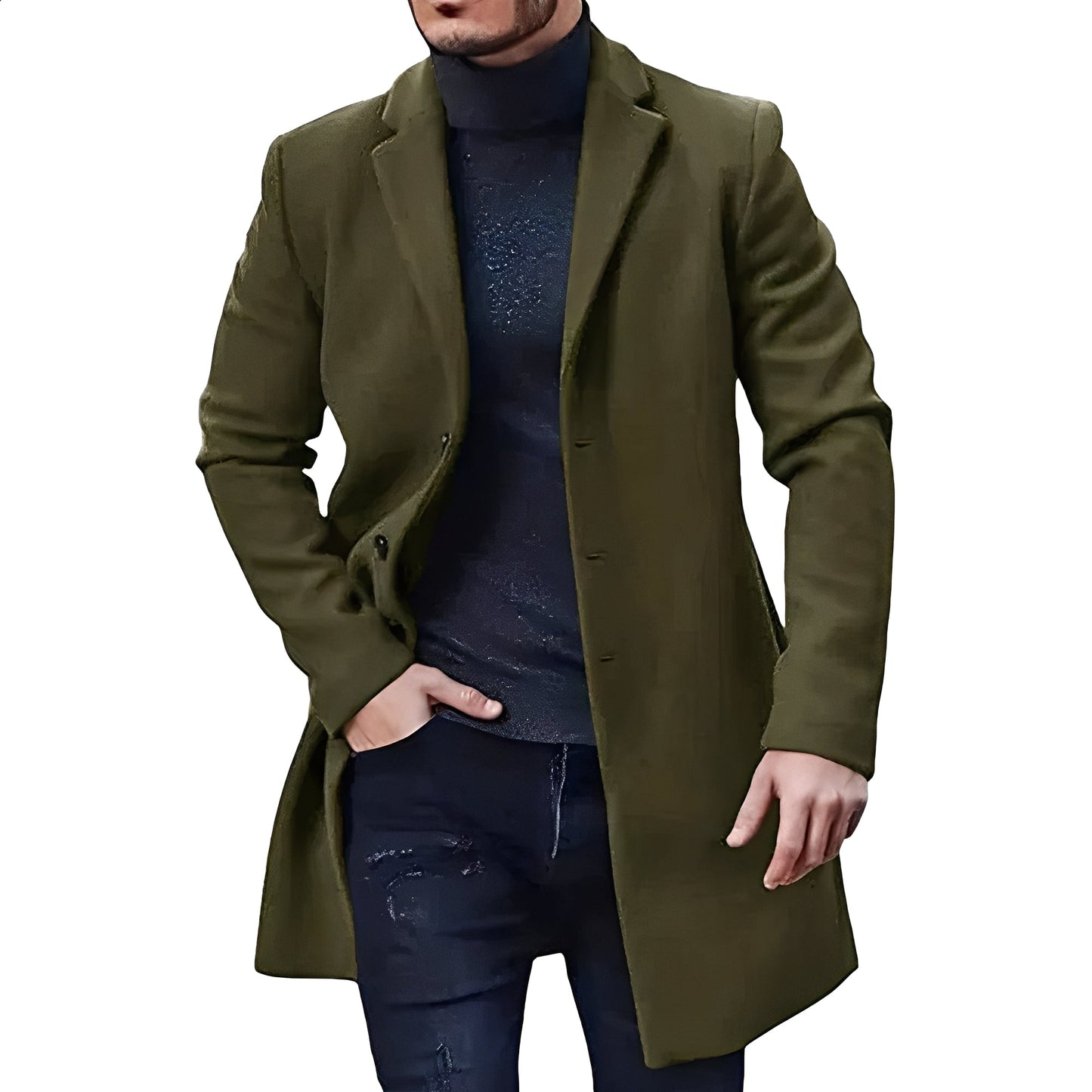 Gianluca – Elegante Tweedjacke In Mittlerer Länge Für Herren