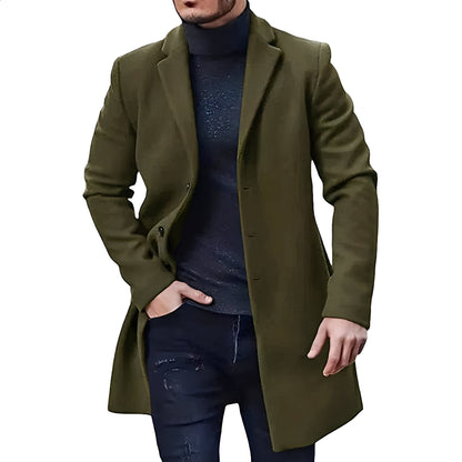 Gianluca – Elegante Tweedjacke In Mittlerer Länge Für Herren