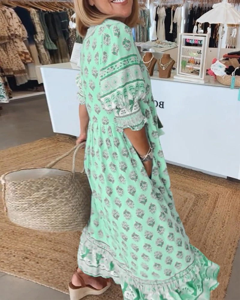 Boho Midi Tassel Dress