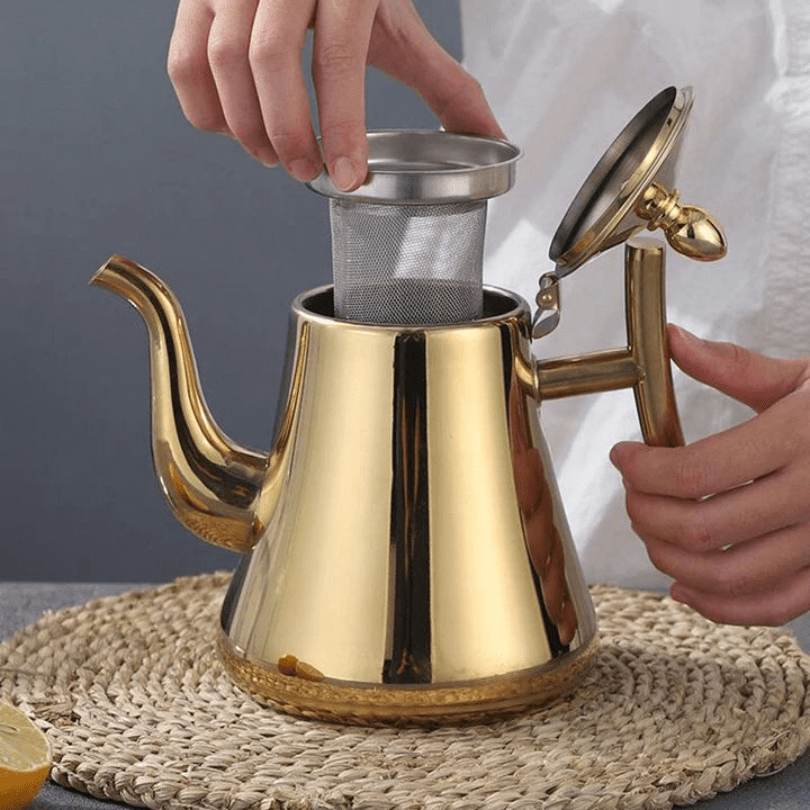 Rustfrit Stål Induktionskedel med Indbygget Filter