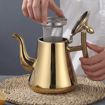 Rustfrit Stål Induktionskedel med Indbygget Filter