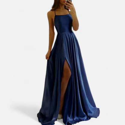 Irina | Damen Maxi Kleid Für Feier Mit Schlitz Detail
