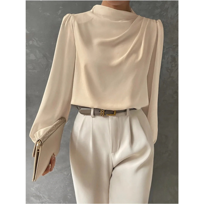 Irmgard | Damen Lässige Langarm Bluse