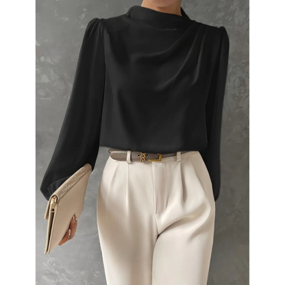 Irmgard | Damen Lässige Langarm Bluse