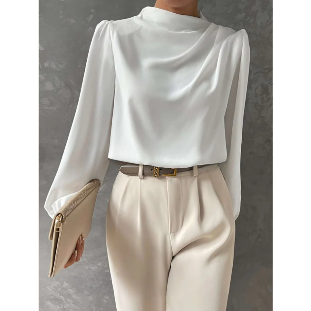 Irmgard | Damen Lässige Langarm Bluse