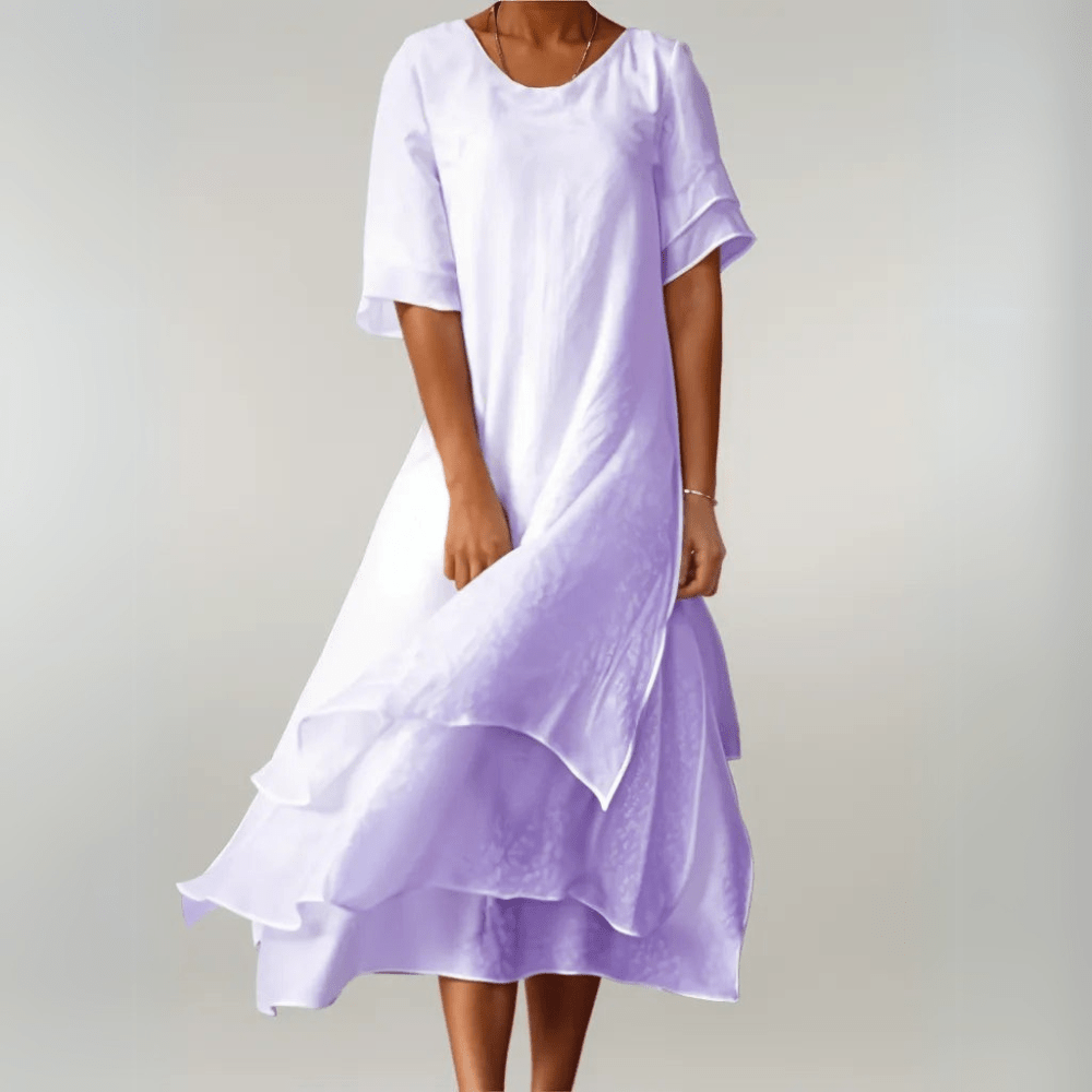 Azares | Lockeres Sommerkleid mit modernem Stufendesign