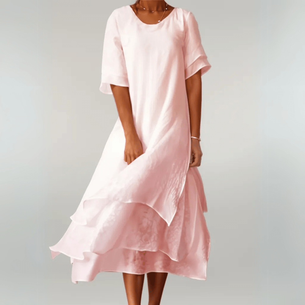 Azares | Lockeres Sommerkleid mit modernem Stufendesign