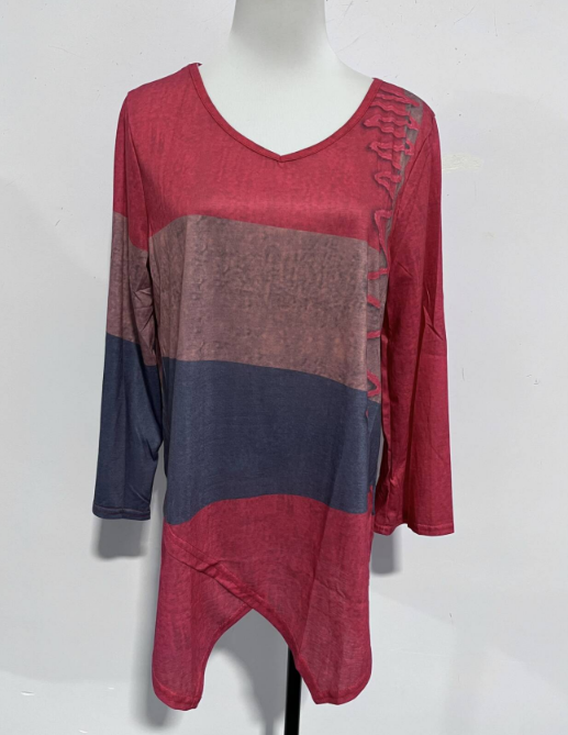 Liene - Damen Tunika mit Farbblock und Lockerem Schnitt