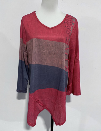 Liene - Damen Tunika mit Farbblock und Lockerem Schnitt