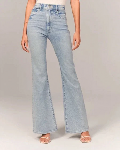 Zara | Women’s Flared High-Waisted Denim Jeans - Image 1