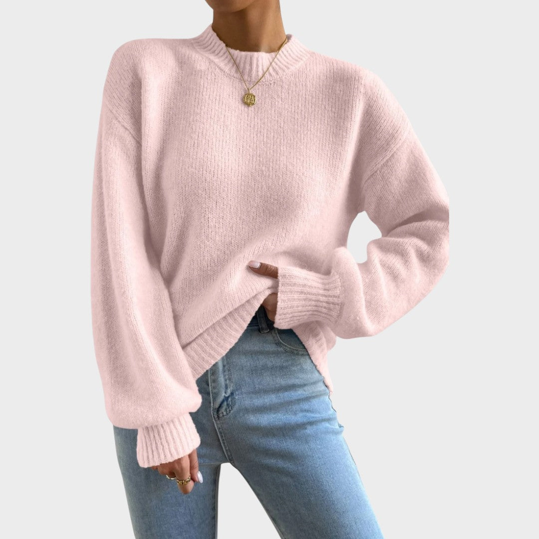 Elara | Pulover din tricot cu mâneci bufante