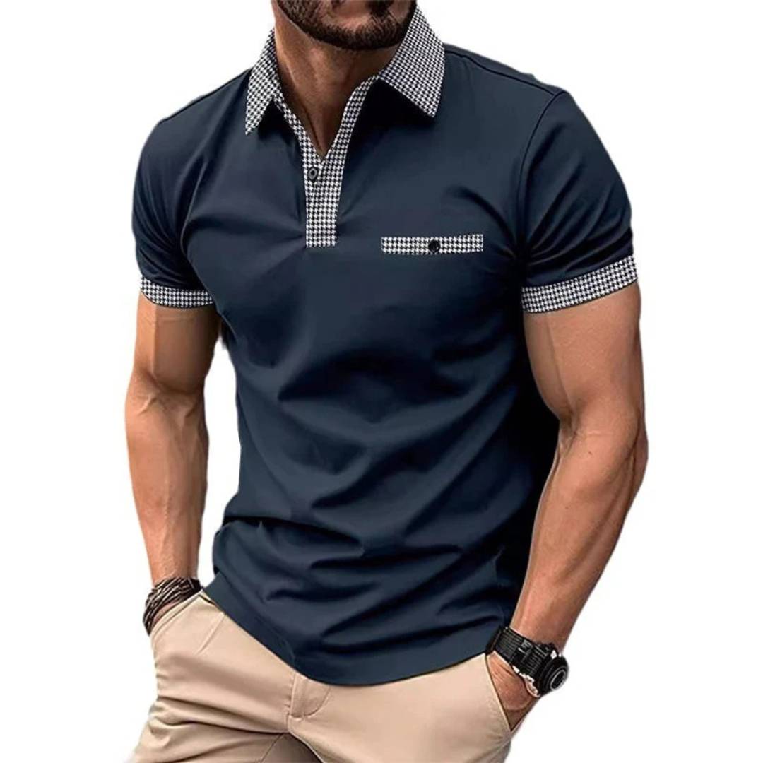 Jan | Herren Poloshirt Karo Mit Taschen Für Freizeit