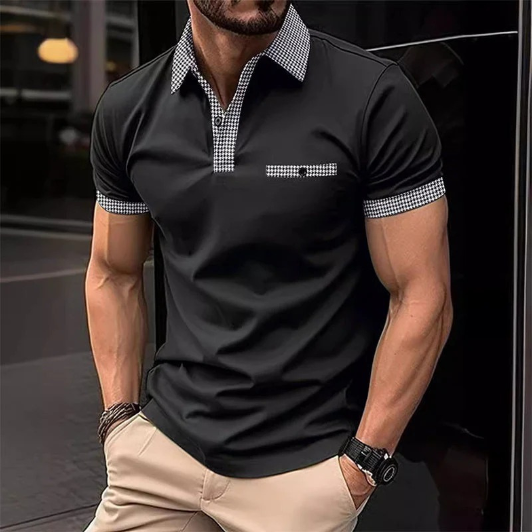 Jan | Herren Poloshirt Karo Mit Taschen Für Freizeit