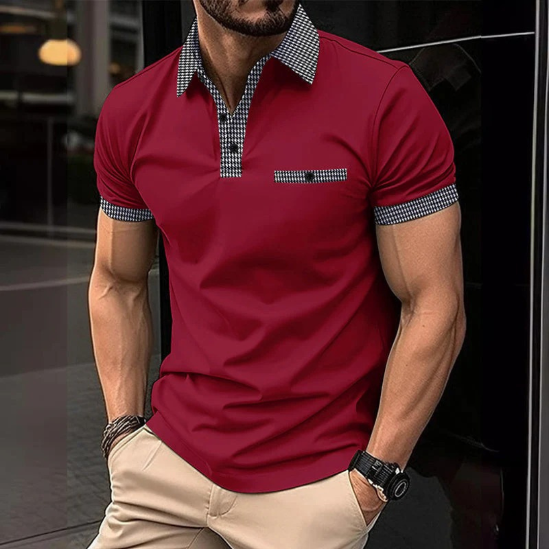 Jan | Herren Poloshirt Karo Mit Taschen Für Freizeit