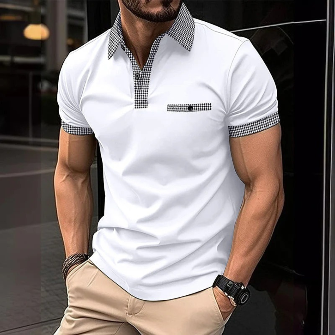 Jan | Herren Poloshirt Karo Mit Taschen Für Freizeit