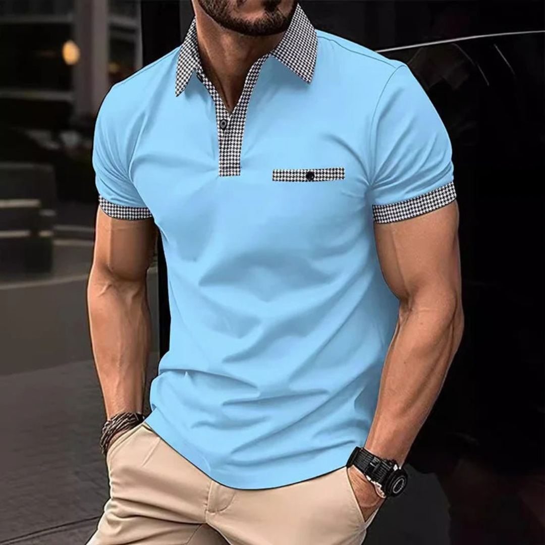 Jan | Herren Poloshirt Karo Mit Taschen Für Freizeit
