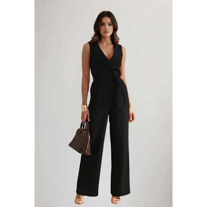 Janina | Damen Jumpsuit Für Abend Mit V Ausschnitt