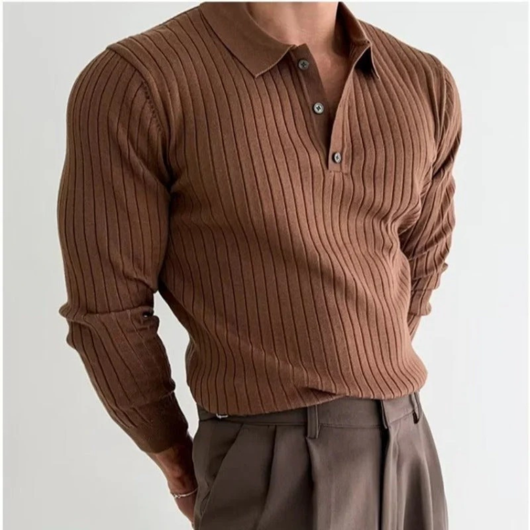 Jannis | Herren Poloshirt Langarm Für Alltag
