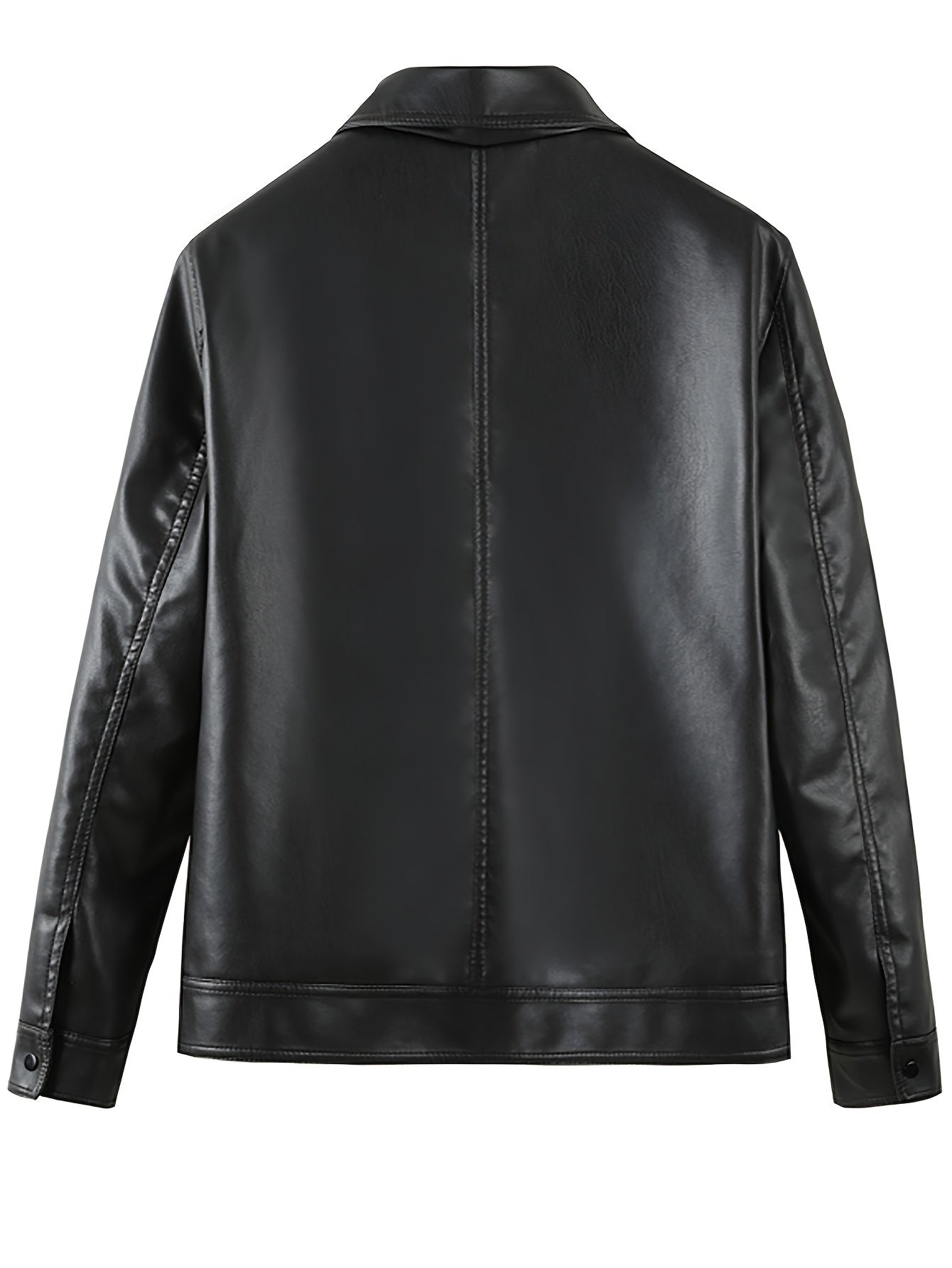 Product title: Faux leather bomber jacket for men spring casual zip up coat