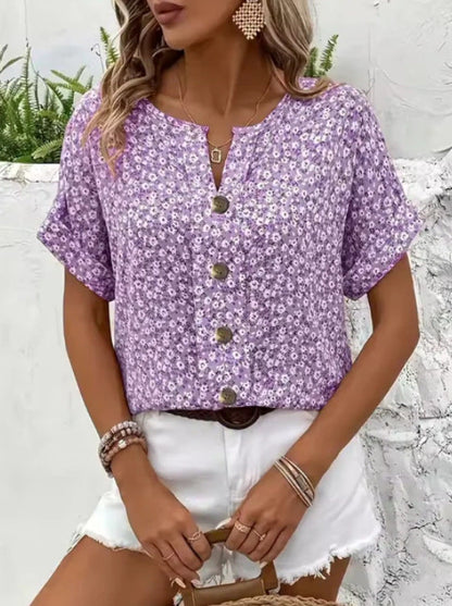 Jelena - Blomsterbluse til sommeren