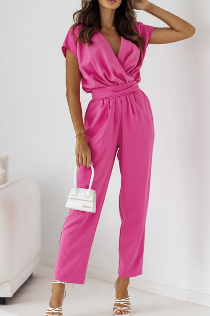 Elena - Elegante wikkeljumpsuit met flatterende tailleband