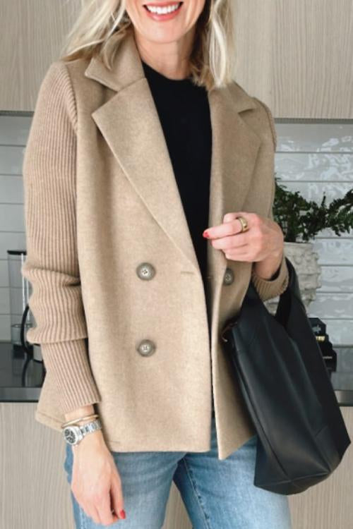 Velin Tailored Knit Blazer Coat