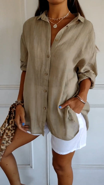 Francesca - Blouse met knoopsluiting dames