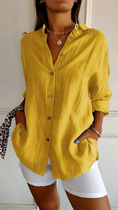 KAIA - Elegante Bluse aus hochwertiger Baumwolle Damen