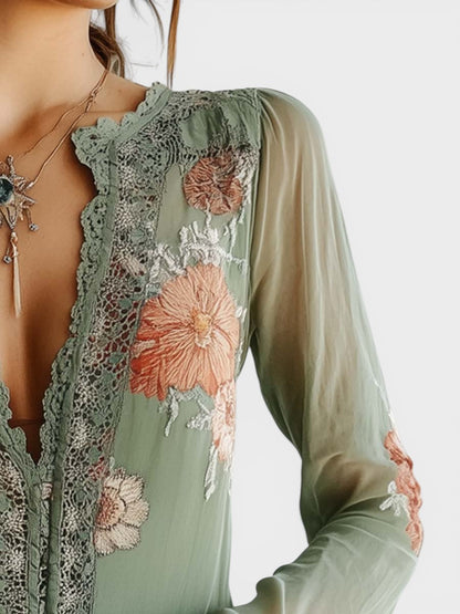 Lorena | Boho cvjetna bluzica