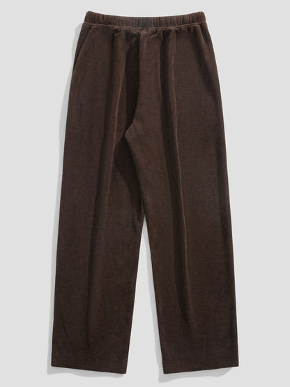 Duval Paris™ | Pantalon en velours côtelé à jambe droite