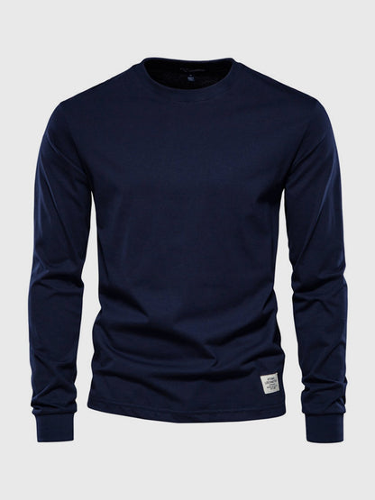 T-shirt da uomo in cotone a maniche lunghe - Casual girocollo