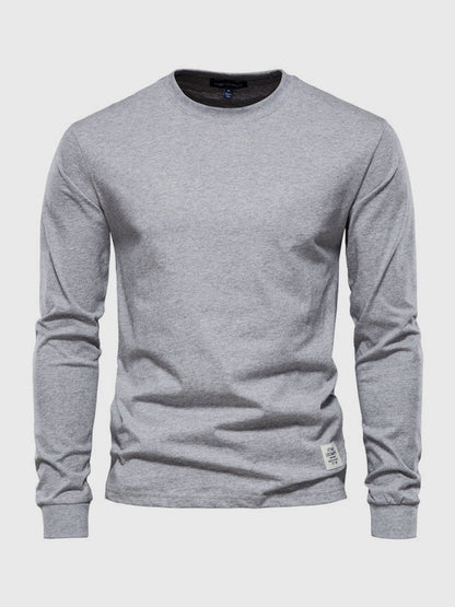 T-shirt da uomo in cotone a maniche lunghe - Casual girocollo