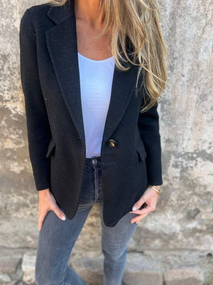Sophia - Stilfuld langærmet blazer med lukning med én knap | Elegant hverdagskomfort | Poleret afslappet pasform | Alsidig arbejds- og fritidsstil