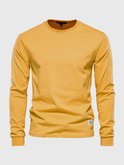 T-shirt da uomo in cotone a maniche lunghe - Casual girocollo