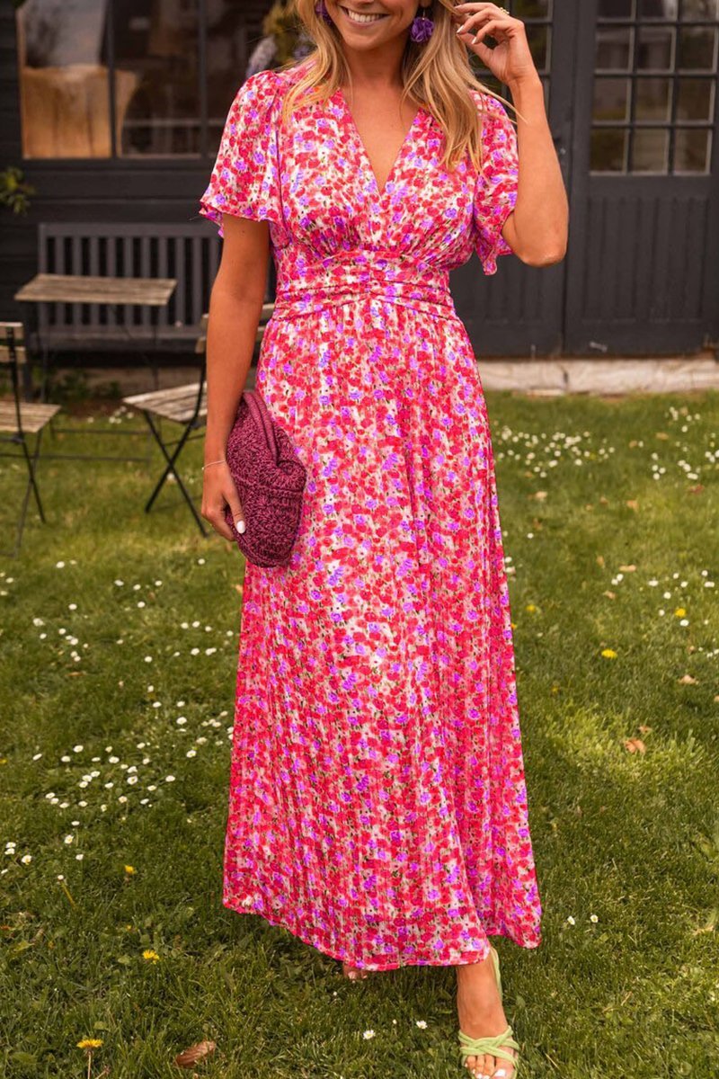 Amy™ | Elegante Dames V-Hals Maxi Jurk