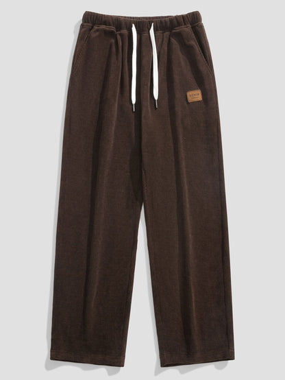 Duval Paris™ | Pantalon en velours côtelé à jambe droite