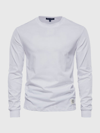 T-shirt da uomo in cotone a maniche lunghe - Casual girocollo