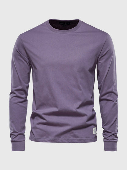 T-shirt da uomo in cotone a maniche lunghe - Casual girocollo
