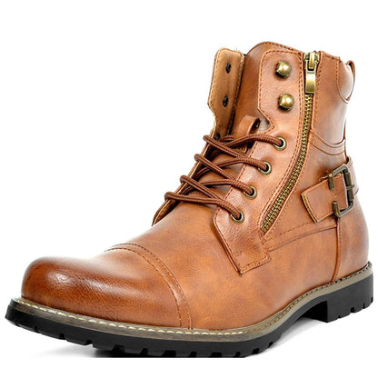 Eric| Motorrad-Stiefel aus echtem Leder
