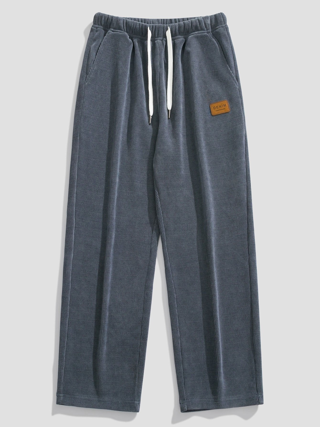Duval Paris™ | Pantalon en velours côtelé à jambe droite