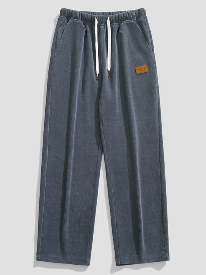 Duval Paris™ | Pantalon en velours côtelé à jambe droite
