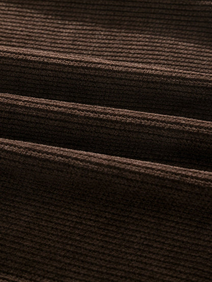 Duval Paris™ | Pantalon en velours côtelé à jambe droite