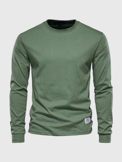 T-shirt da uomo in cotone a maniche lunghe - Casual girocollo