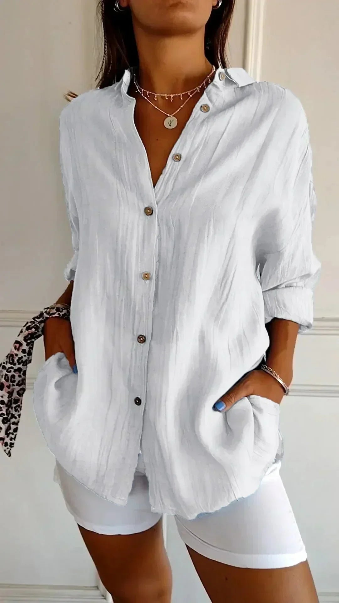KAIA - Elegante Bluse aus hochwertiger Baumwolle Damen