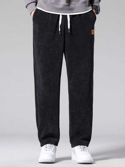 Duval Paris™ | Pantalon en velours côtelé à jambe droite