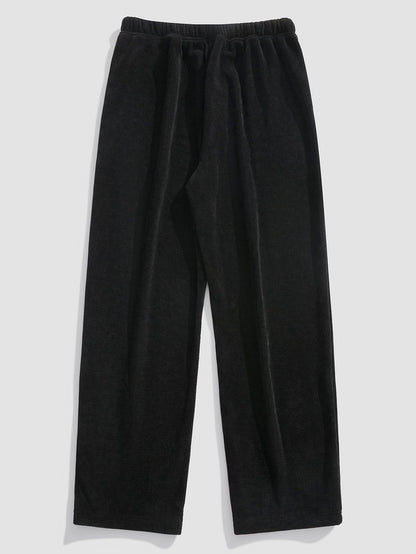 Duval Paris™ | Pantalon en velours côtelé à jambe droite