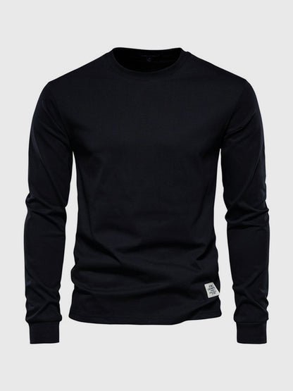 T-shirt da uomo in cotone a maniche lunghe - Casual girocollo