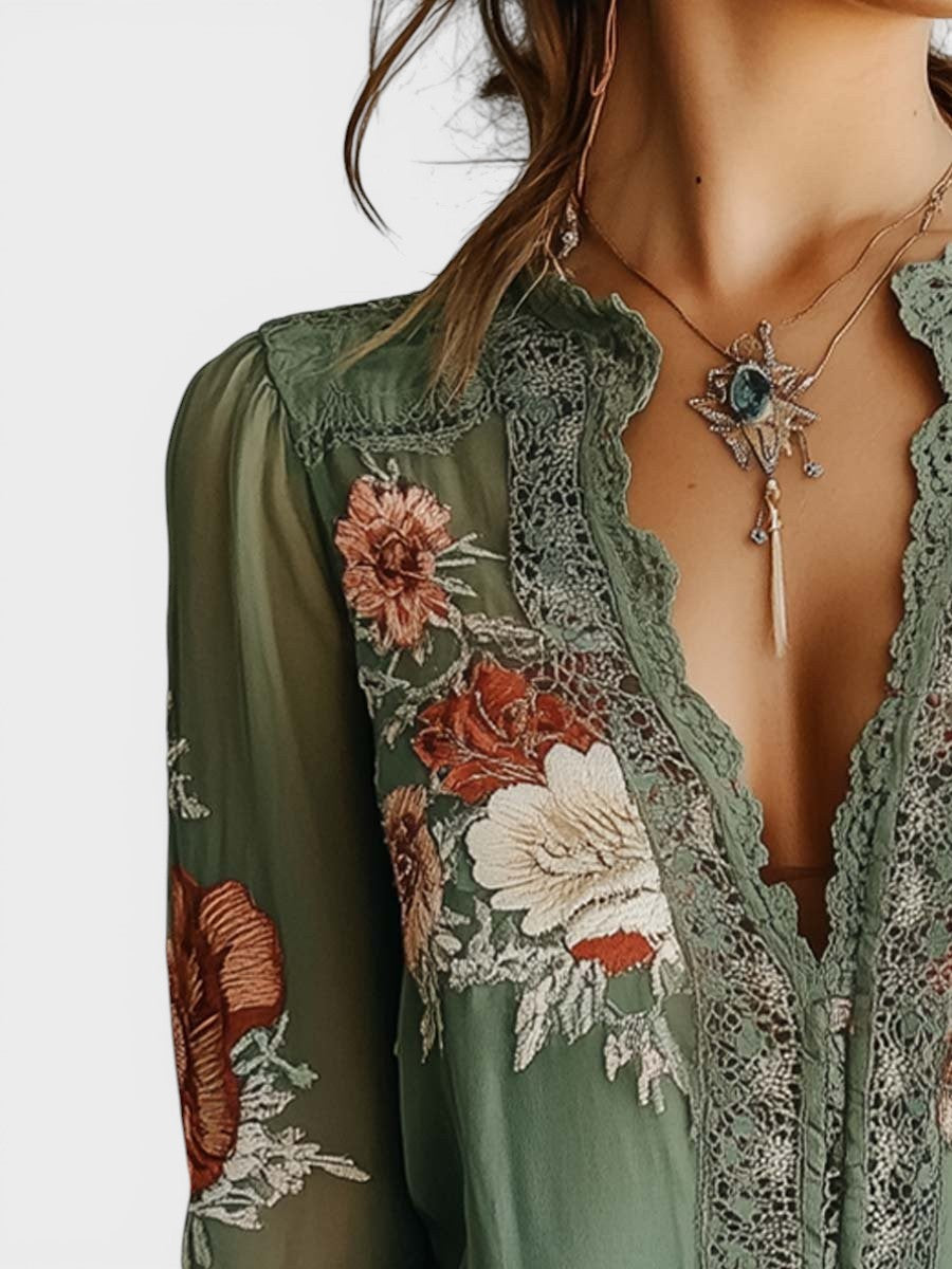 Lorena | Boho cvjetna bluzica