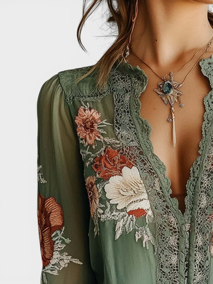 Lorena | Boho cvjetna bluzica